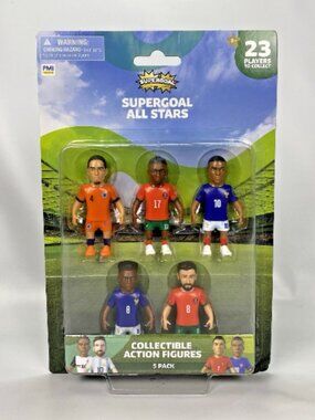 SUPERGOAL World Cup 26 Soccer All Starts Figures FIFA PMI NEW Pack of 5 - Mbappé